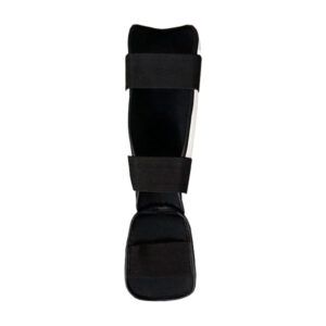 Shin pads, Shin guards black and white, Original leather Shin guards, PU Shin guards