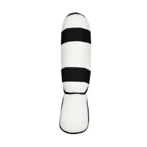 Shin pads, Shin guards black and white, Original leather Shin guards, PU Shin guards