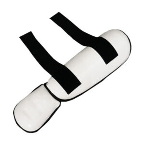 Shin pads, Shin guards black and white, Original leather Shin guards, PU Shin guards